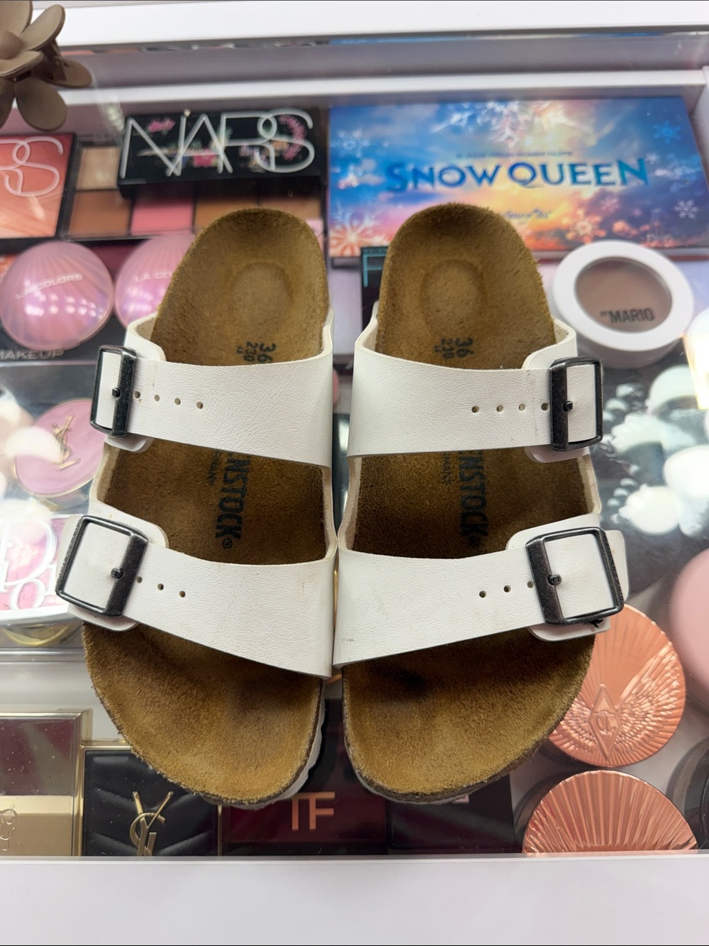 Birkenstock White Two-Buckle Kids Sandals
